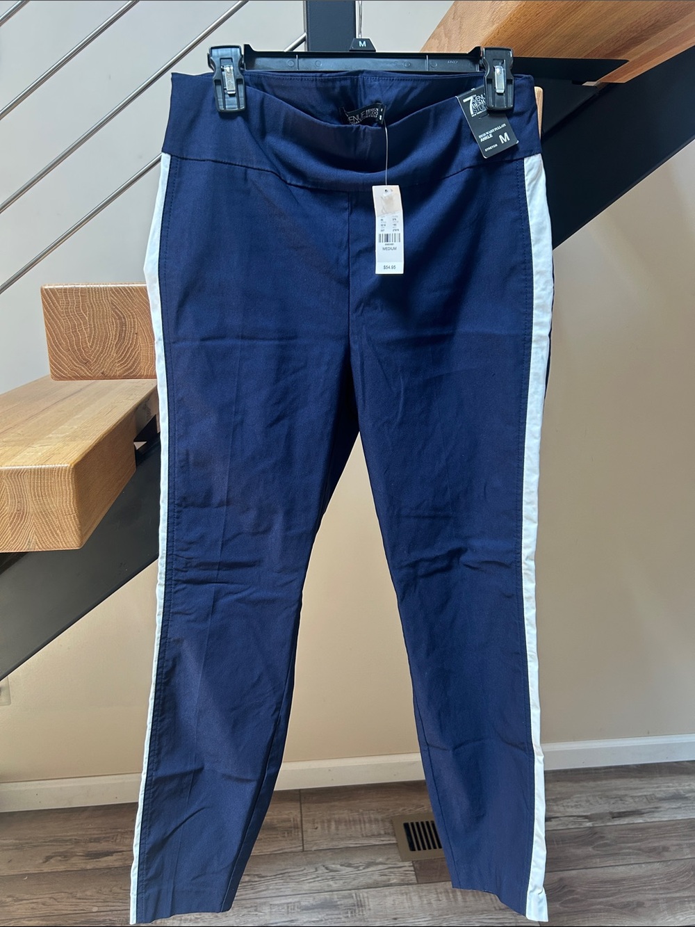 7th Avenue  design studio  New York & companyNavy Straight-Leg Pull-On ankle